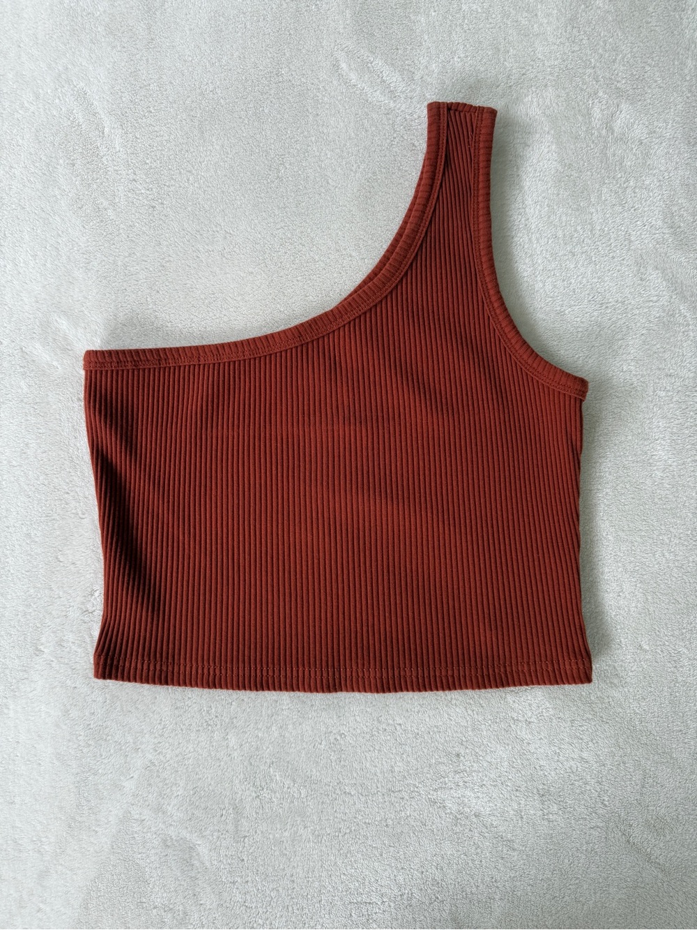 Rust Orange One Shoulder Top